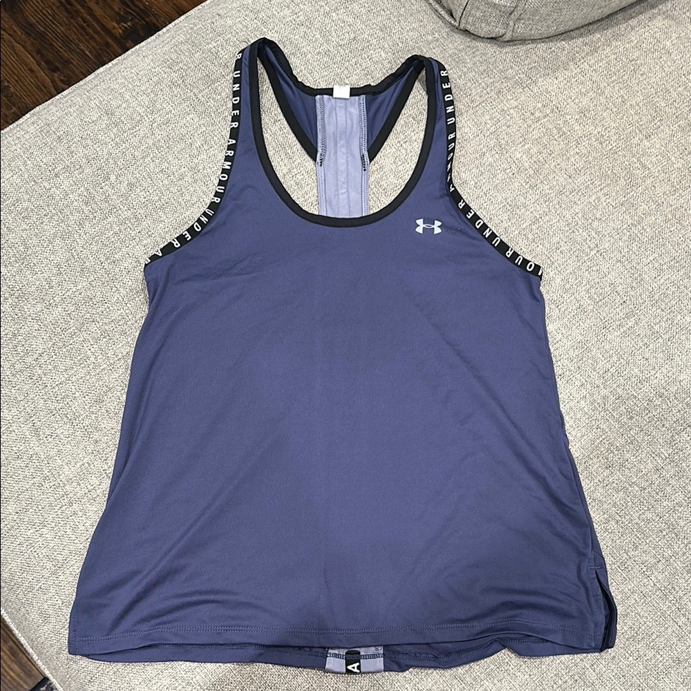 Under Armour Blue Tank Top with Racerback Design and Relaxed Fit